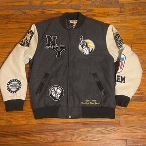 New York Black Yankees Varsity Jacket (Grey) Men’s Size XL